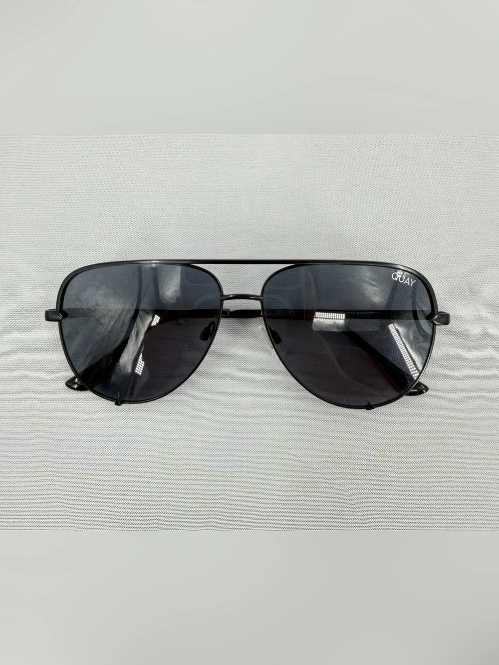 Quay Australia High Key Mini Polarized Black smoke Aviator Sunglasses vacation